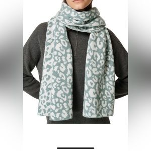 Sweaty Betty Animal Print Scarf in Blue and White Leopard Print